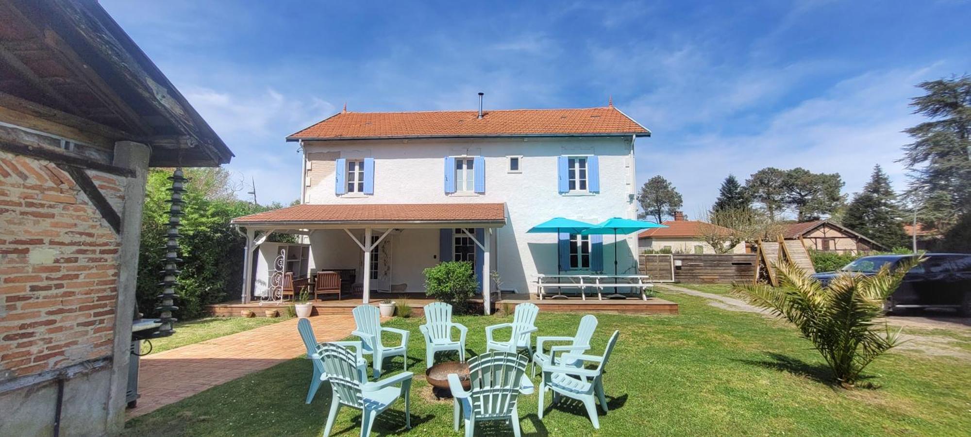 Charmante Maison Dans Les Landes X 10 Avec Piscine Et Salle D Escalade Lue ภายนอก รูปภาพ